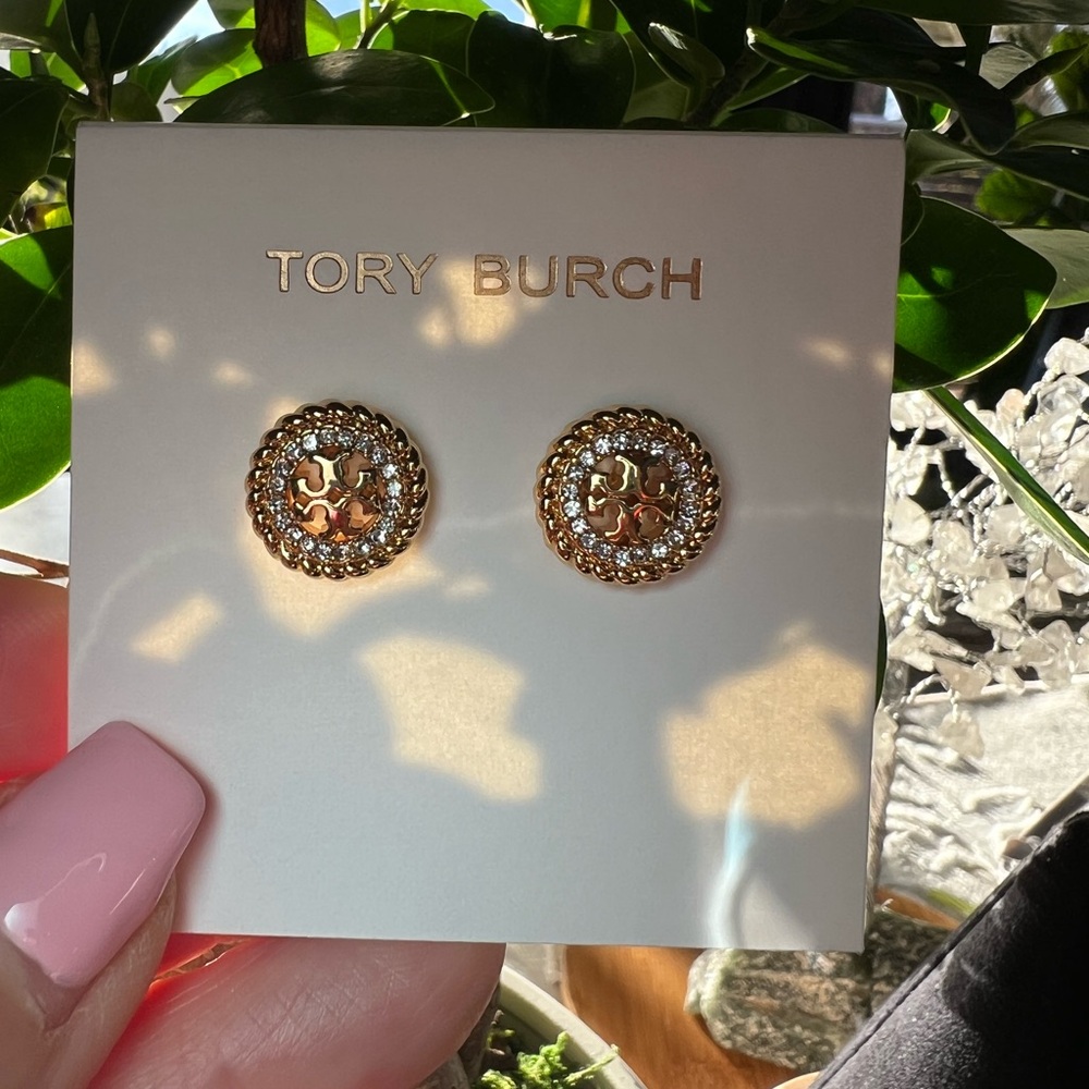 Tory Burch Miller Pavé Stud Earrings